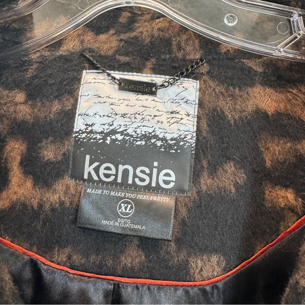 Kensie kensie Women's Outer Notch Collar 3/4 Wool Coat NEVER WORN Size XL - Picture 4 of 6